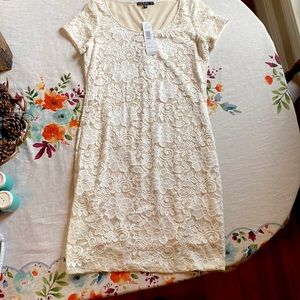 Tiana B off-white lace dress NWT size Small